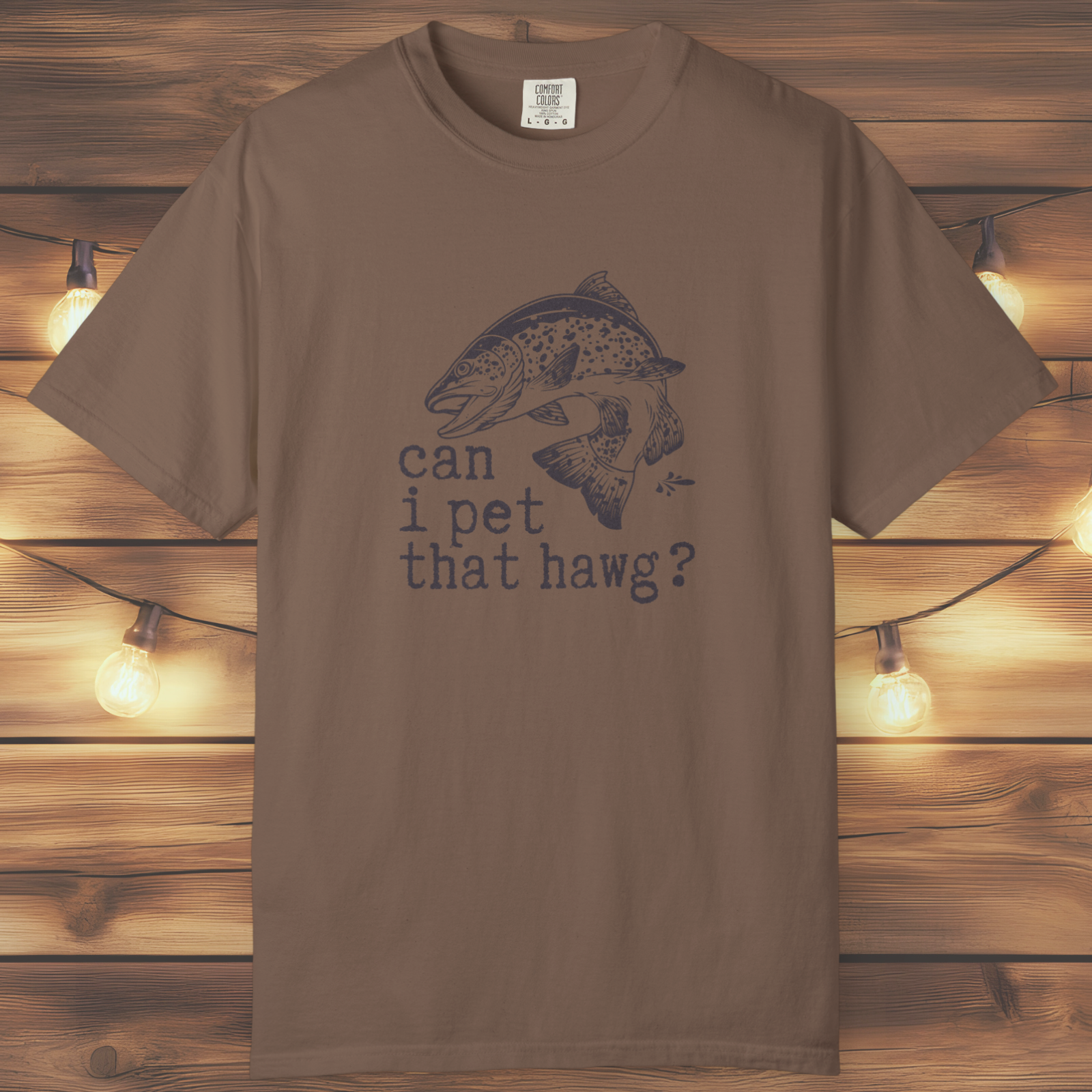 Can I Pet That Hawg? Trout Graphic T-Shirt