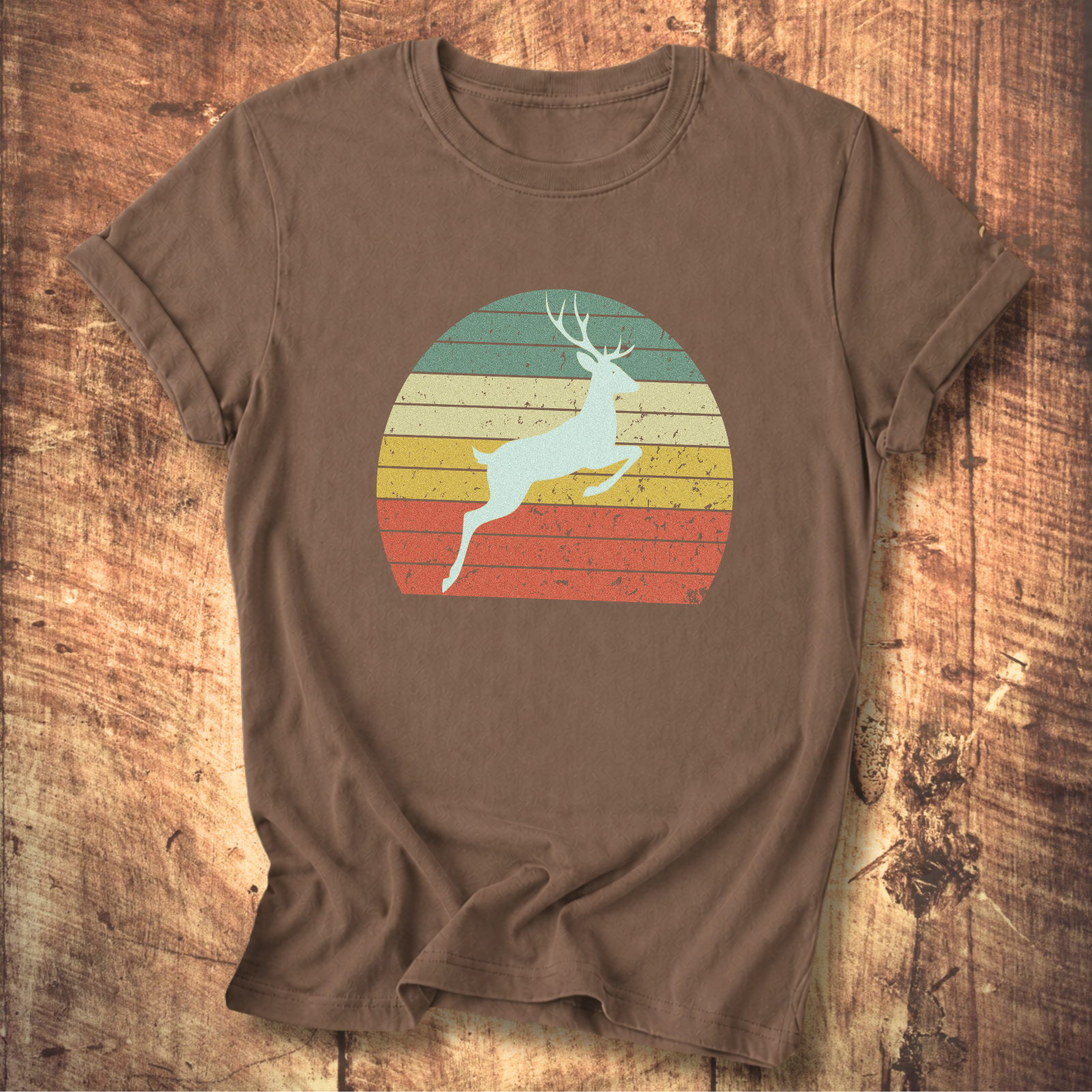 Vintage Sunset Deer T-Shirt