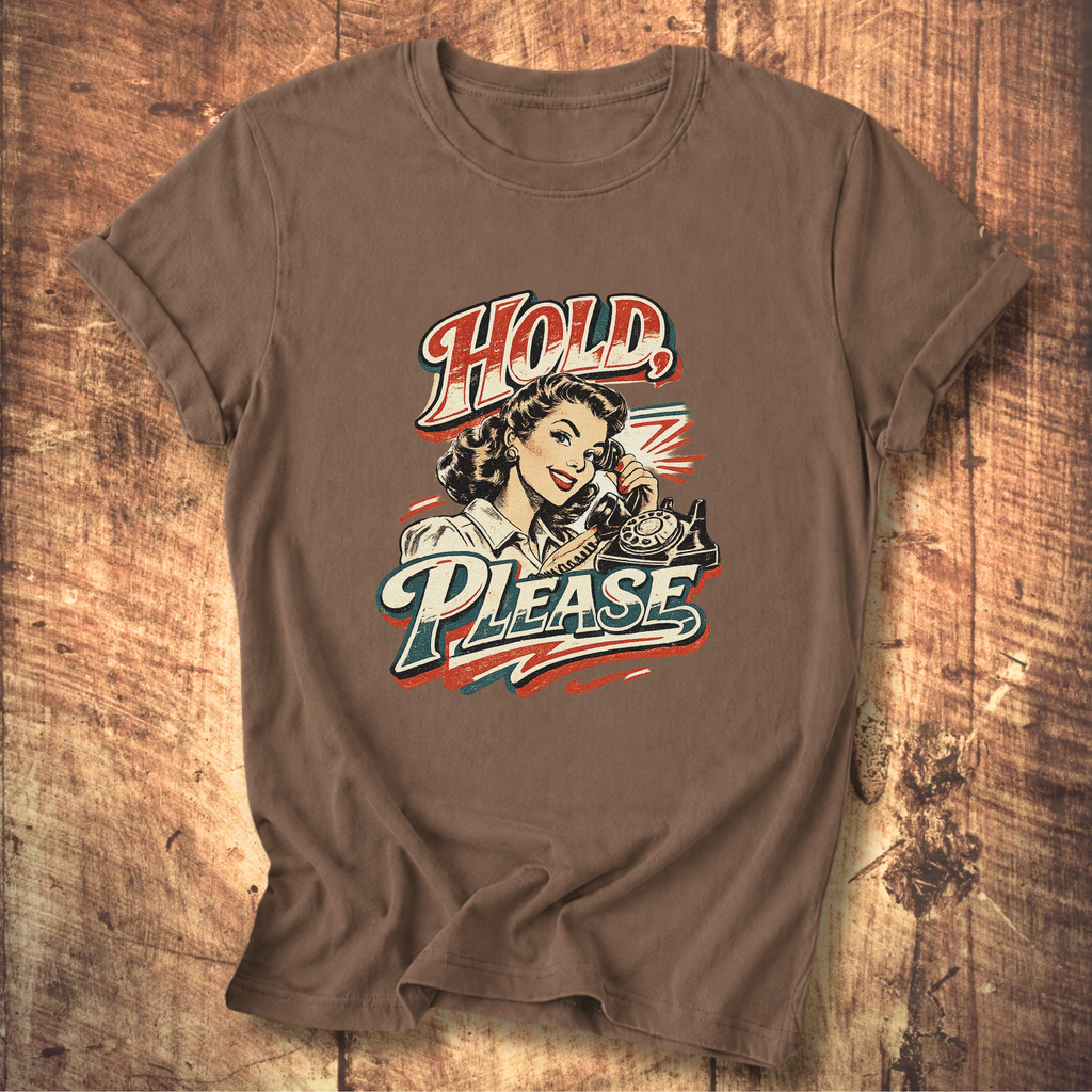 Hold Please Retro Pinup Tee