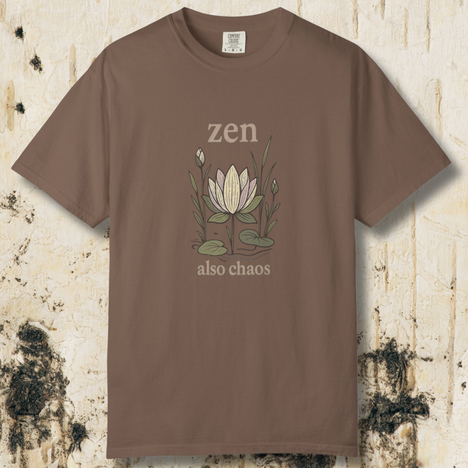 Zen & Chaos Lotus T-Shirt | Mindfulness Floral Tee