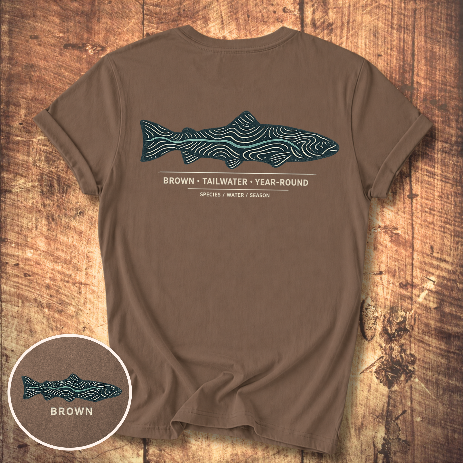 Brown Trout Topography T-Shirt