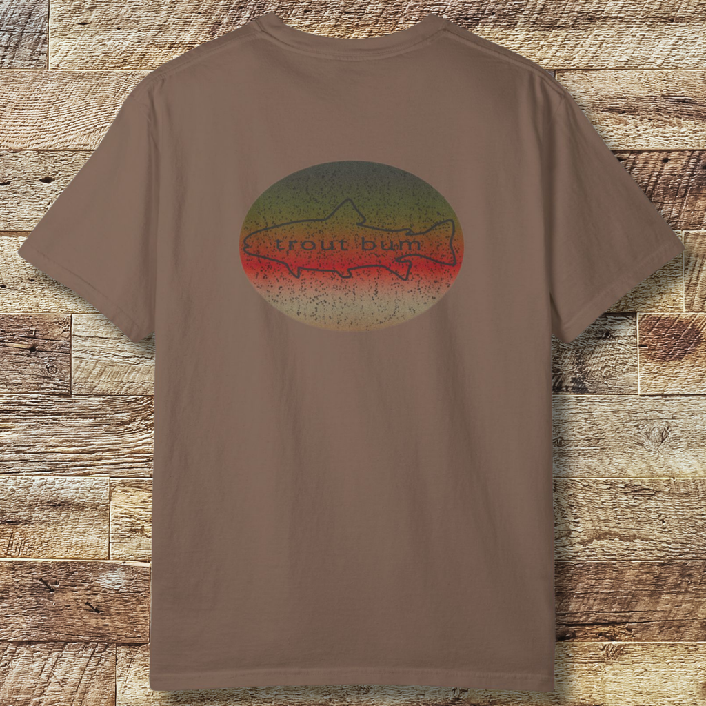 Trout Bum Back Print T‑Shirt — Vintage Fishing Graphic Tee