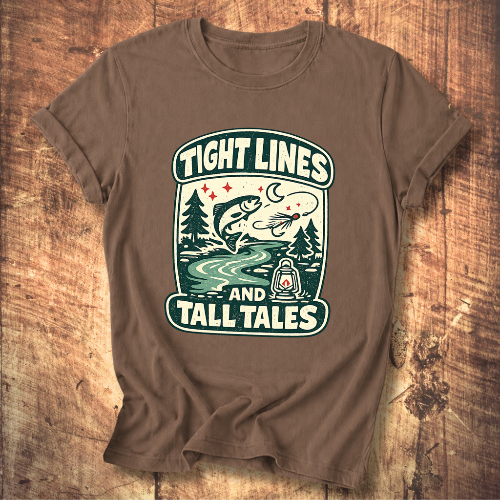 Tight Lines and Tall Tales Fishing T-Shirt