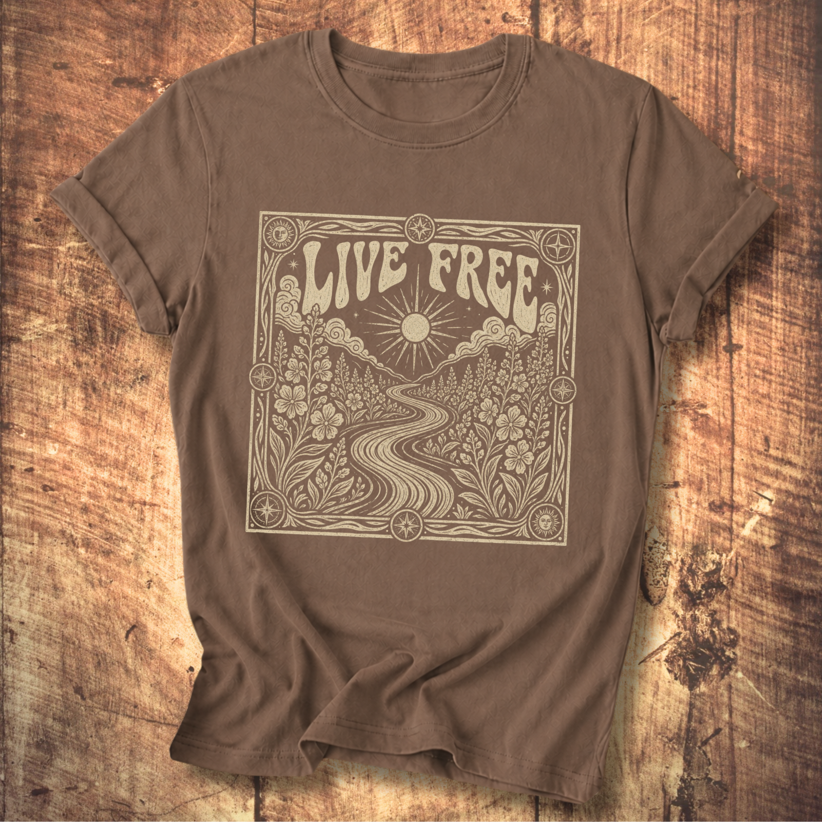Fireweed Live Free Tee