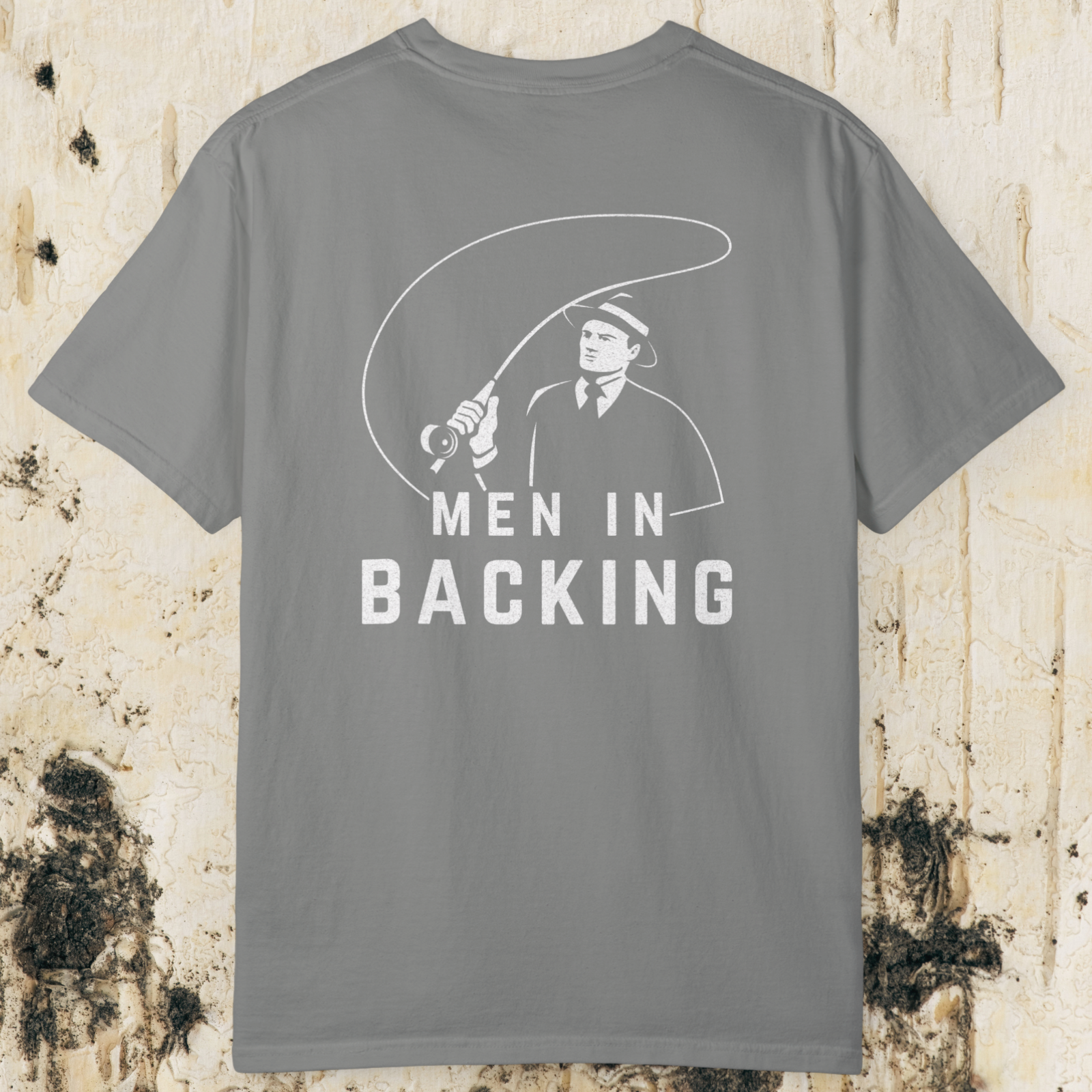 Men In Backing Fly Fishing T-shirt