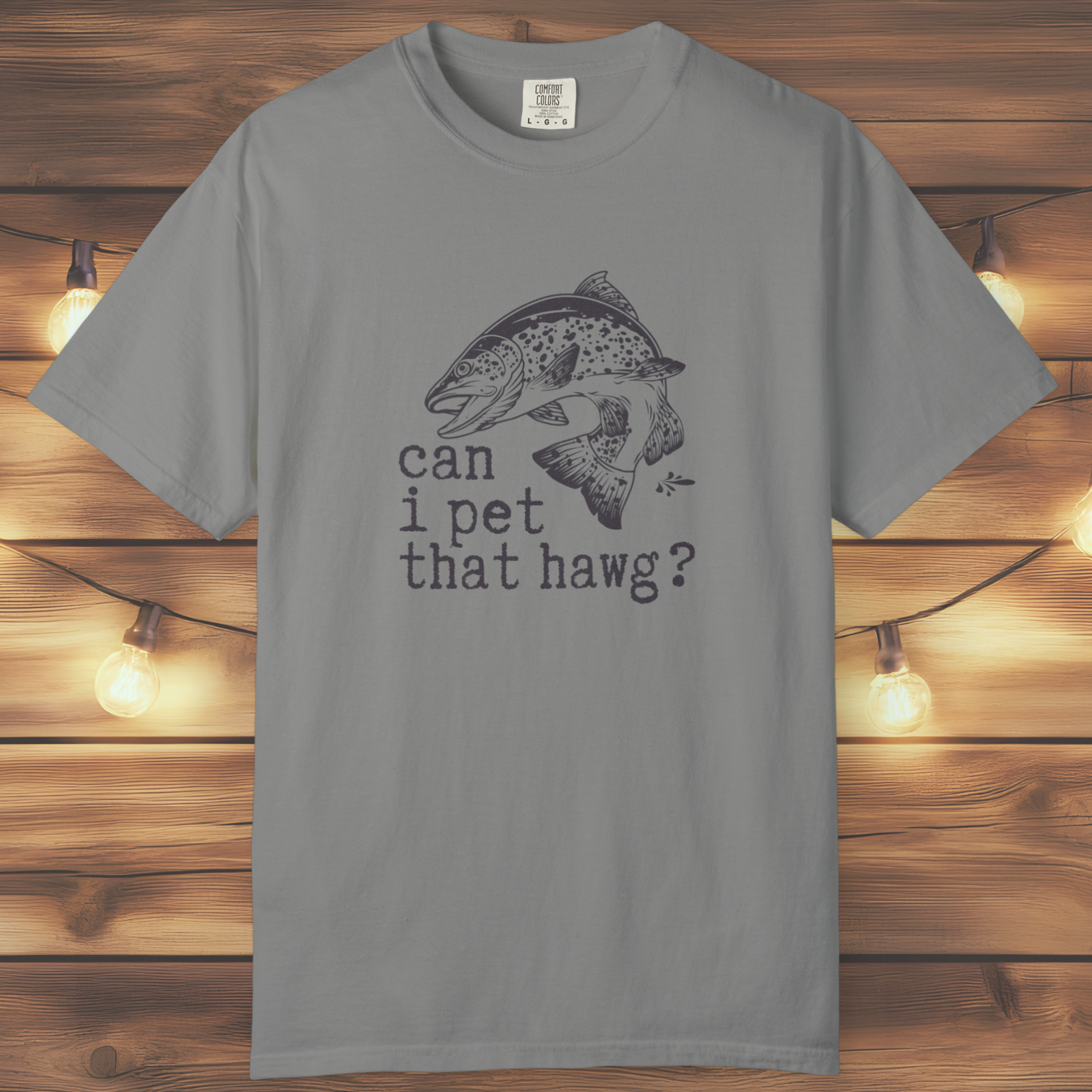 Can I Pet That Hawg? Trout Graphic T-Shirt