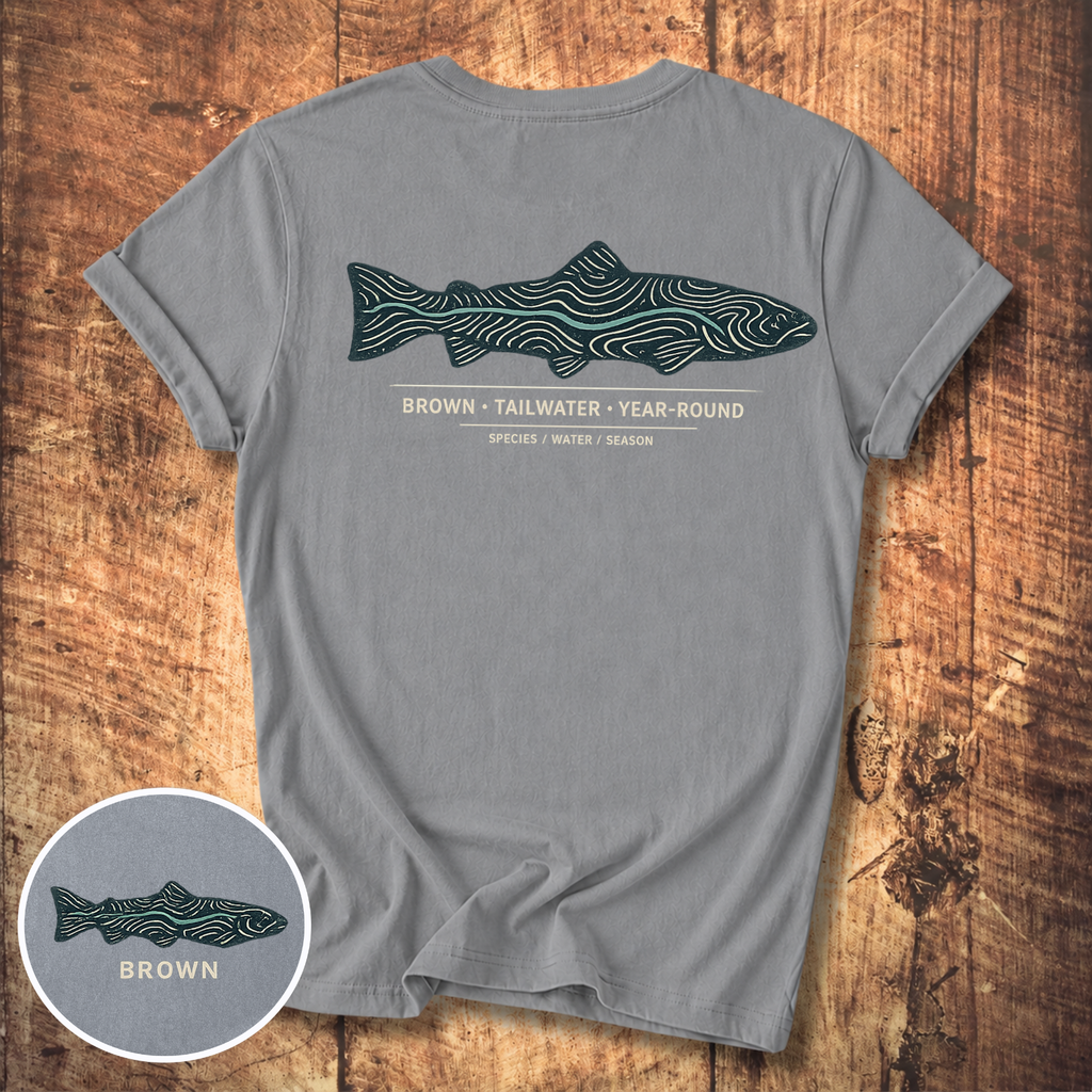 Brown Trout Topography T-Shirt