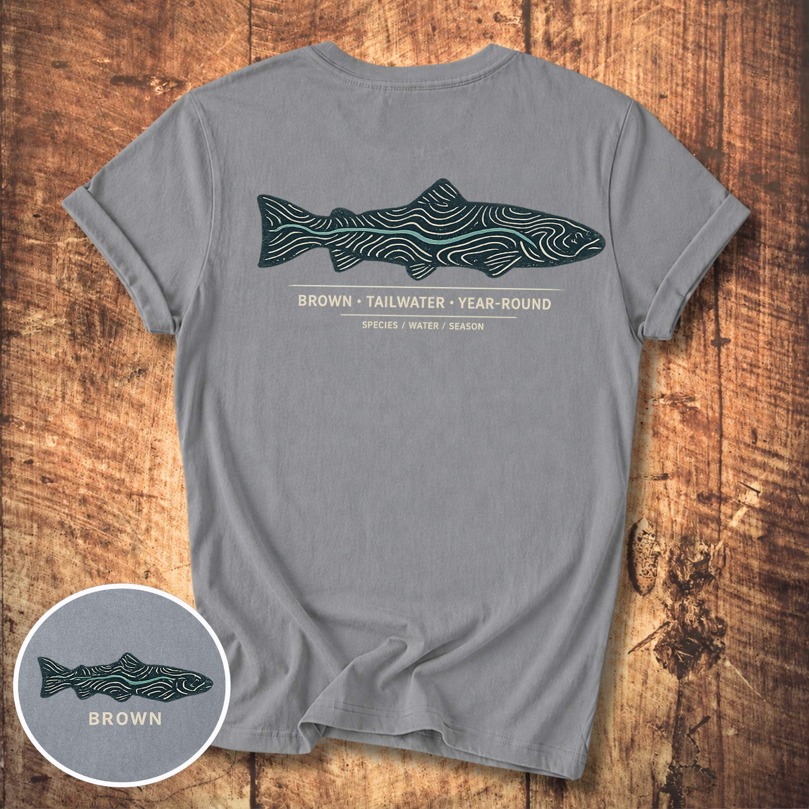 Brown Trout Topography T-Shirt