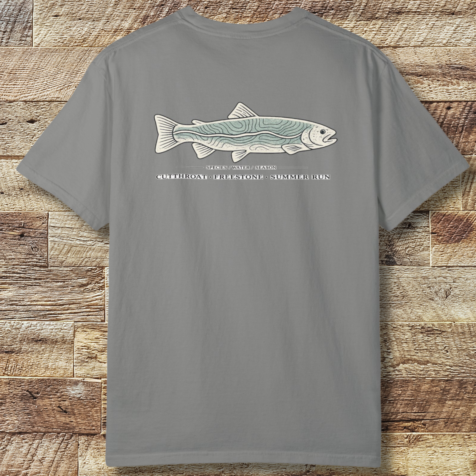 Cutthroat Topography Fly Fishing T-Shirt