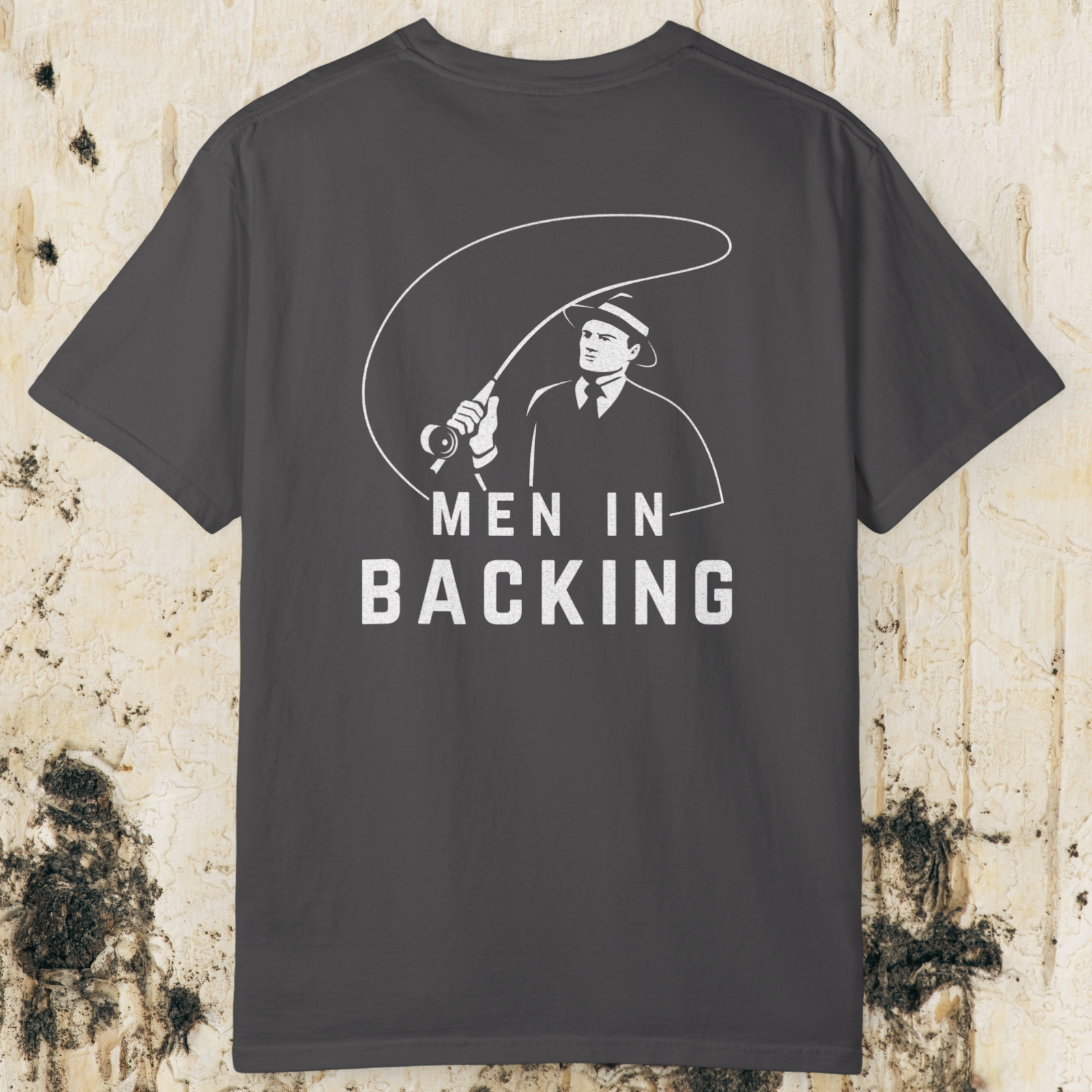 Men In Backing Fly Fishing T-shirt