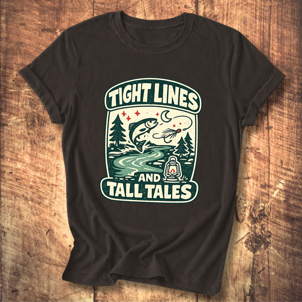 Tight Lines and Tall Tales Fishing T-Shirt