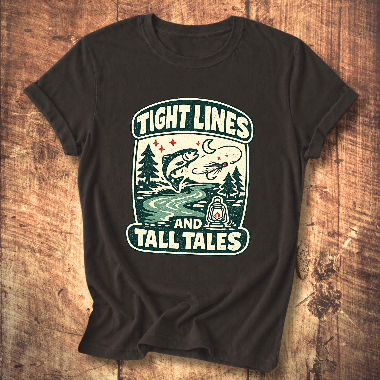 Tight Lines and Tall Tales Fishing T-Shirt