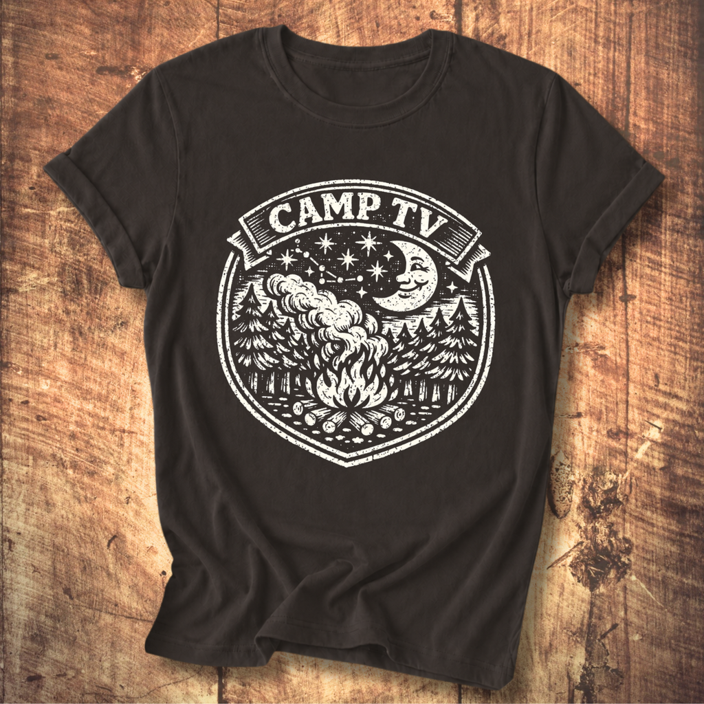 Camp TV Linocut T-shirt