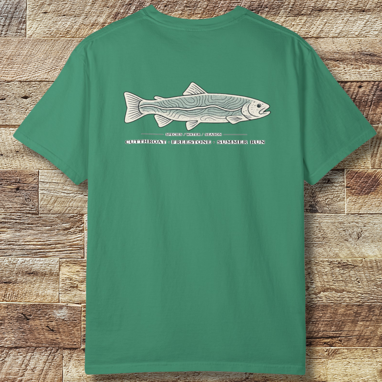 Cutthroat Topography Fly Fishing T-Shirt