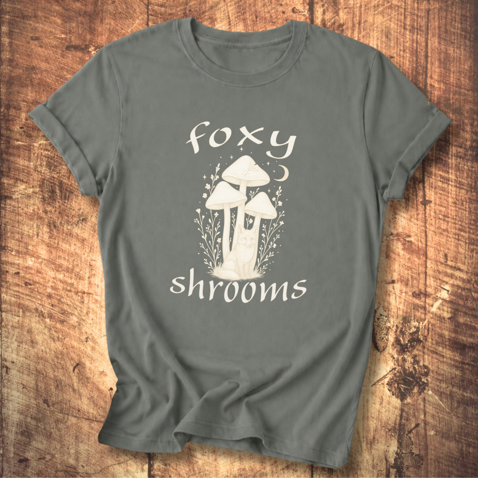 Foxy Shrooms Vintage Tattoo T-Shirt