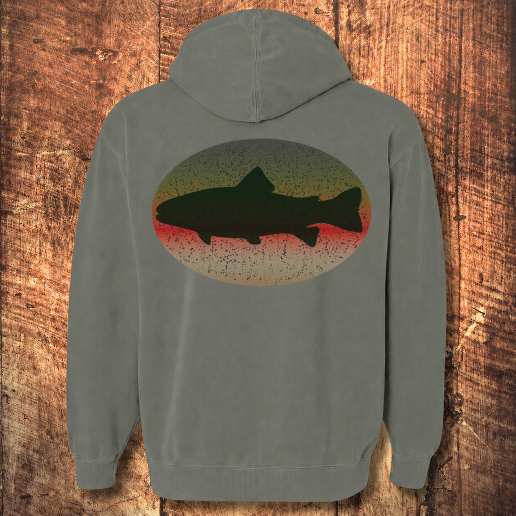 Trout Silhouette Hoodie Back Print