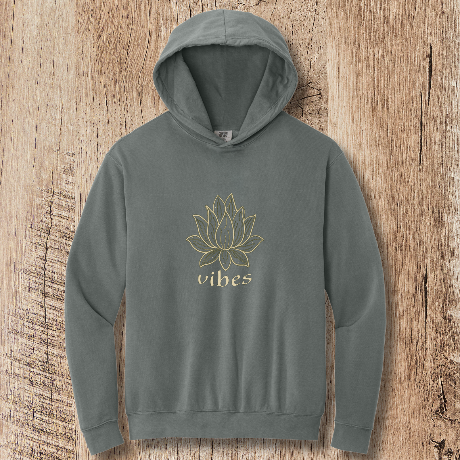 Lotus Vibes Hoodie — Minimal Yoga Hoodie