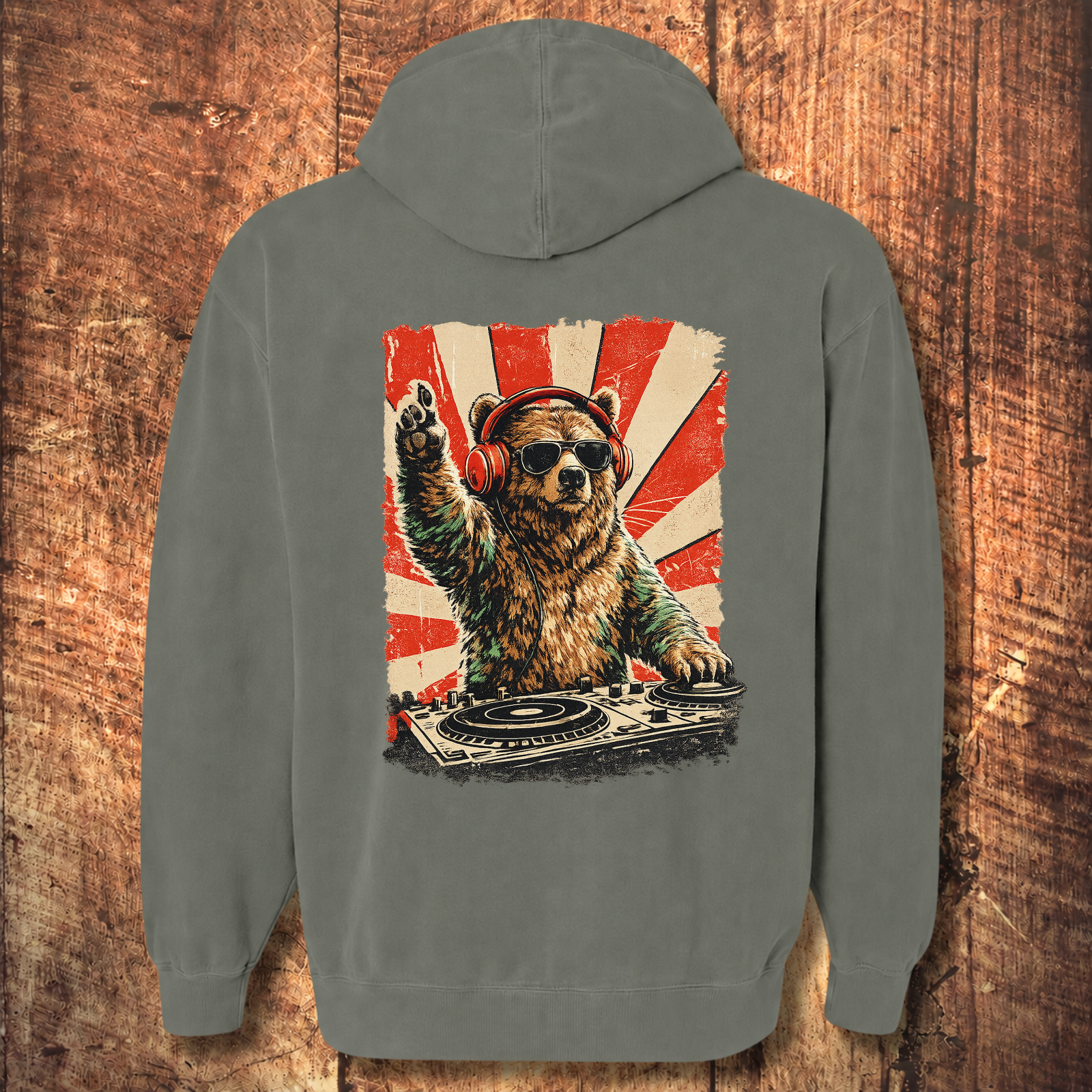 Bear at the Turntable Hoodie