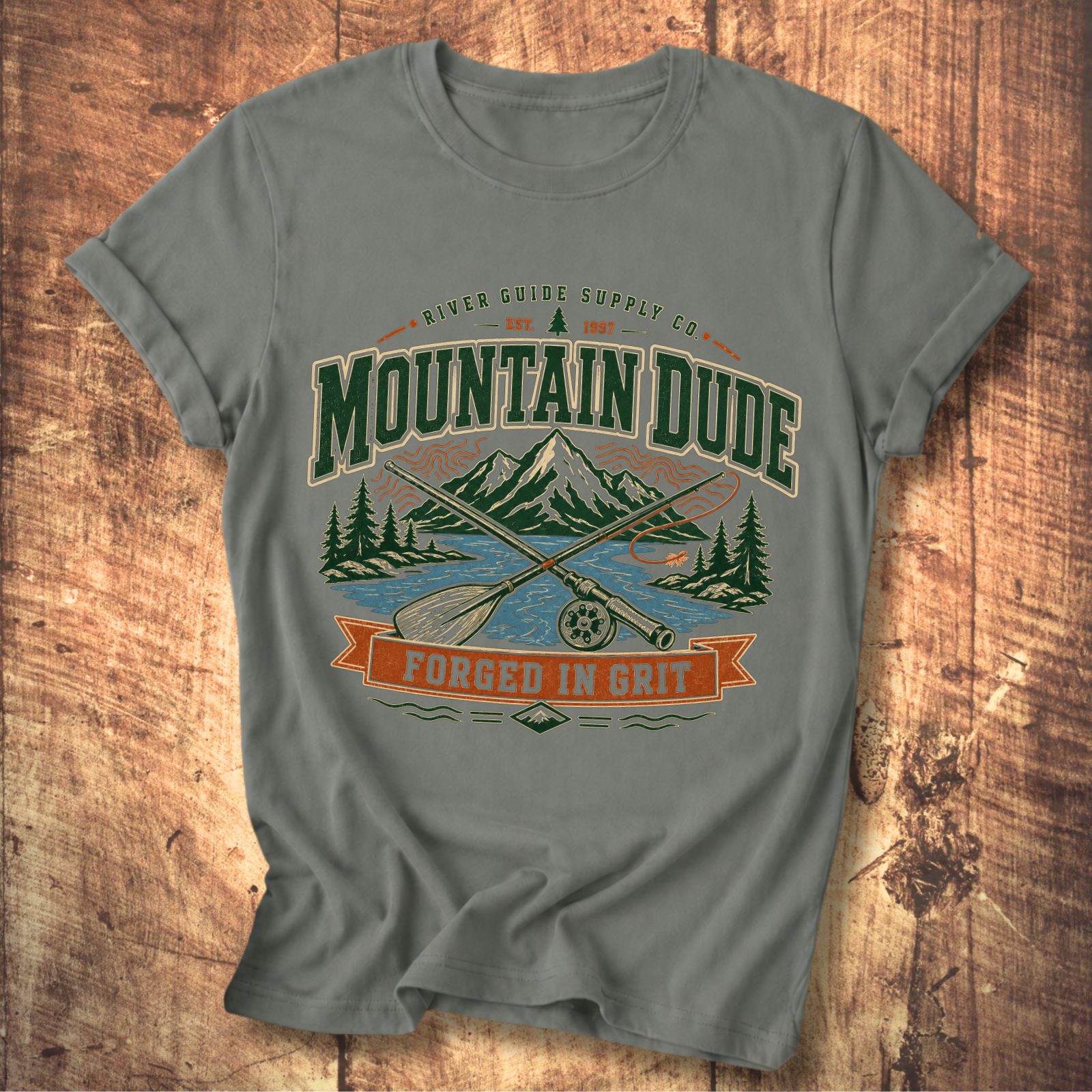 River Guide Mountain Dude Tee