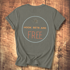Hook Sets Are Free Fishing Back Print T-Shirt