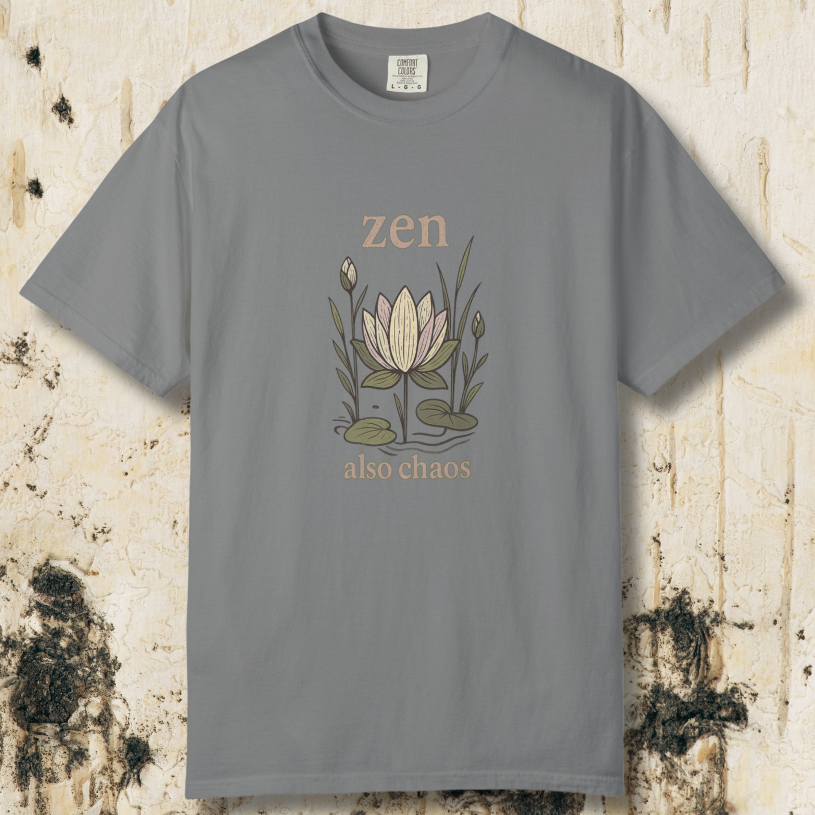 Zen & Chaos Lotus T-Shirt | Mindfulness Floral Tee