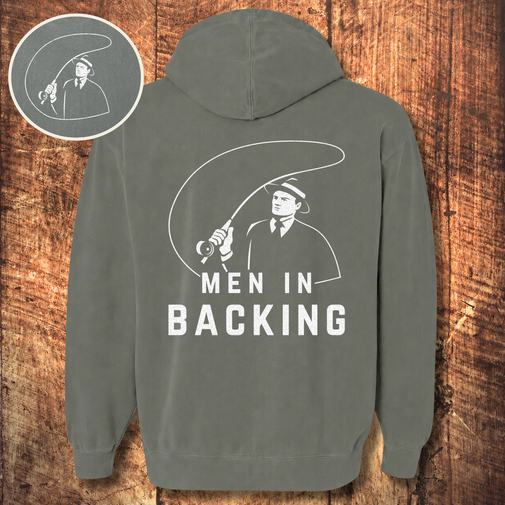 Men in Backing Hoodie (Front + Back)
