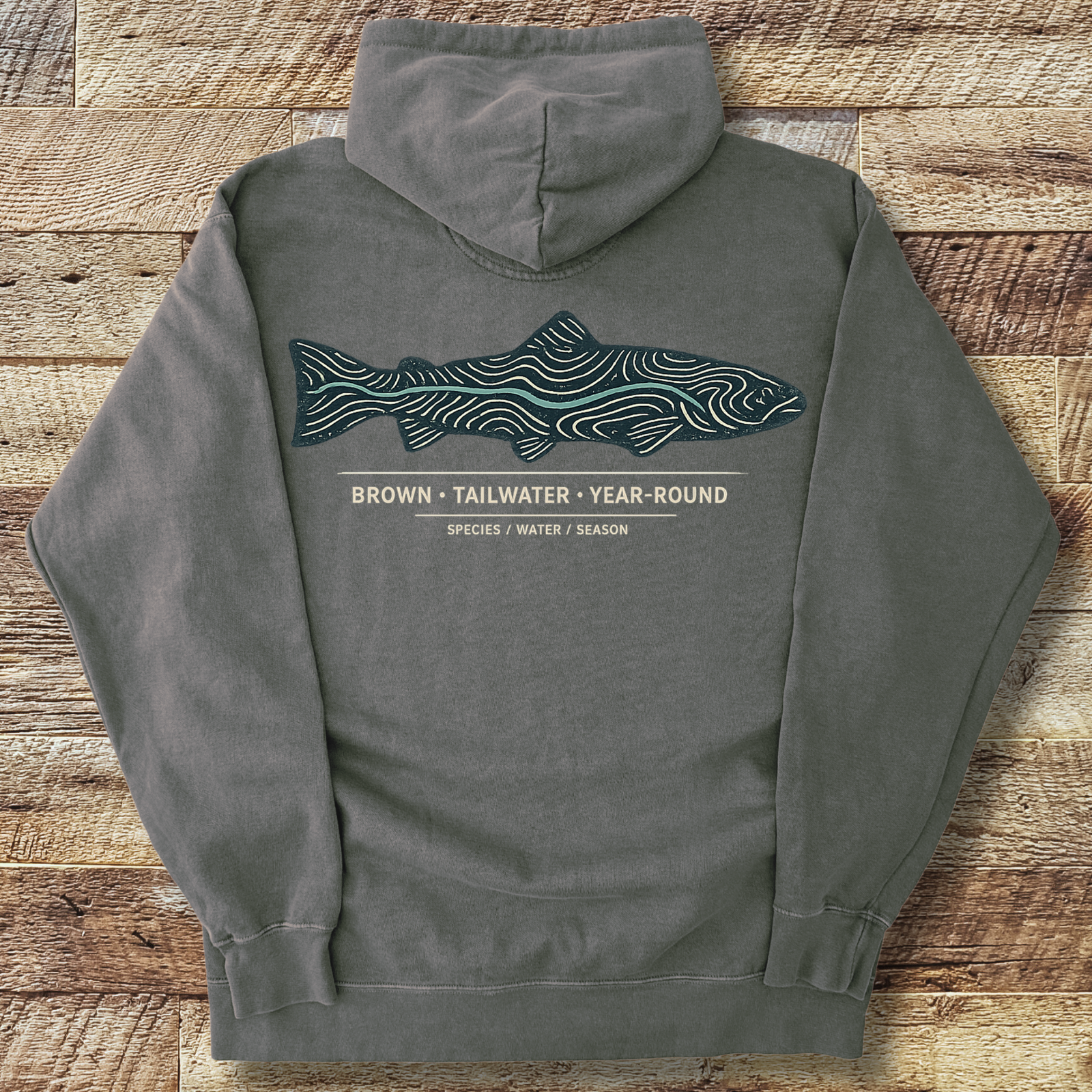Brown Trout Topography Hoodie
