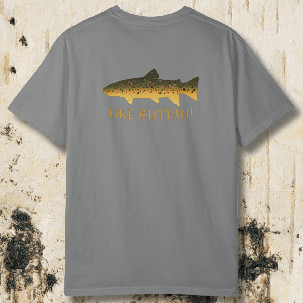 Like Buttah Brown Trout T-Shirt Back Print