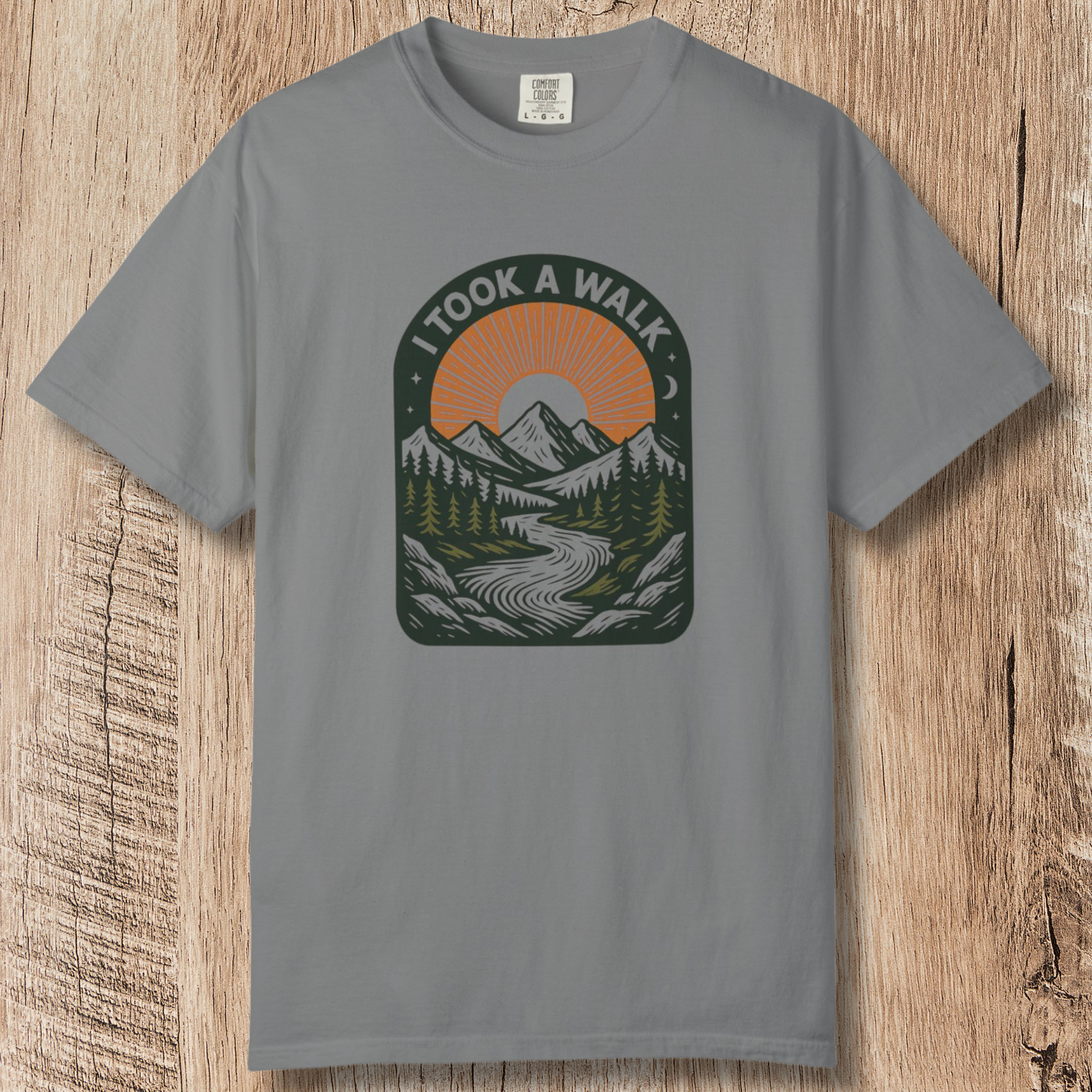 I Took a Walk T-Shirt — Vintage Mountain Scenic Tee