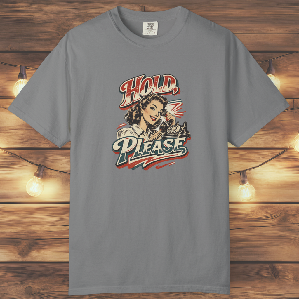 Hold Please Retro Pinup Tee