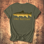 Like Buttah Brown Trout T-Shirt Back Print