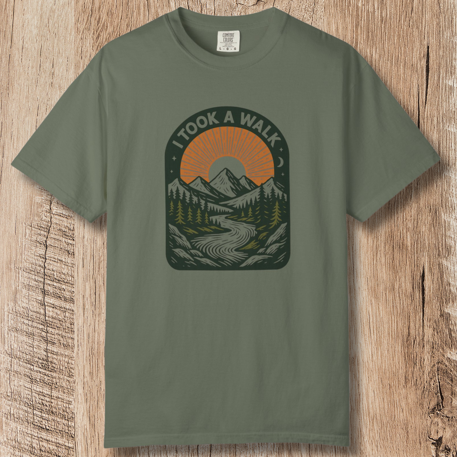I Took a Walk T-Shirt — Vintage Mountain Scenic Tee