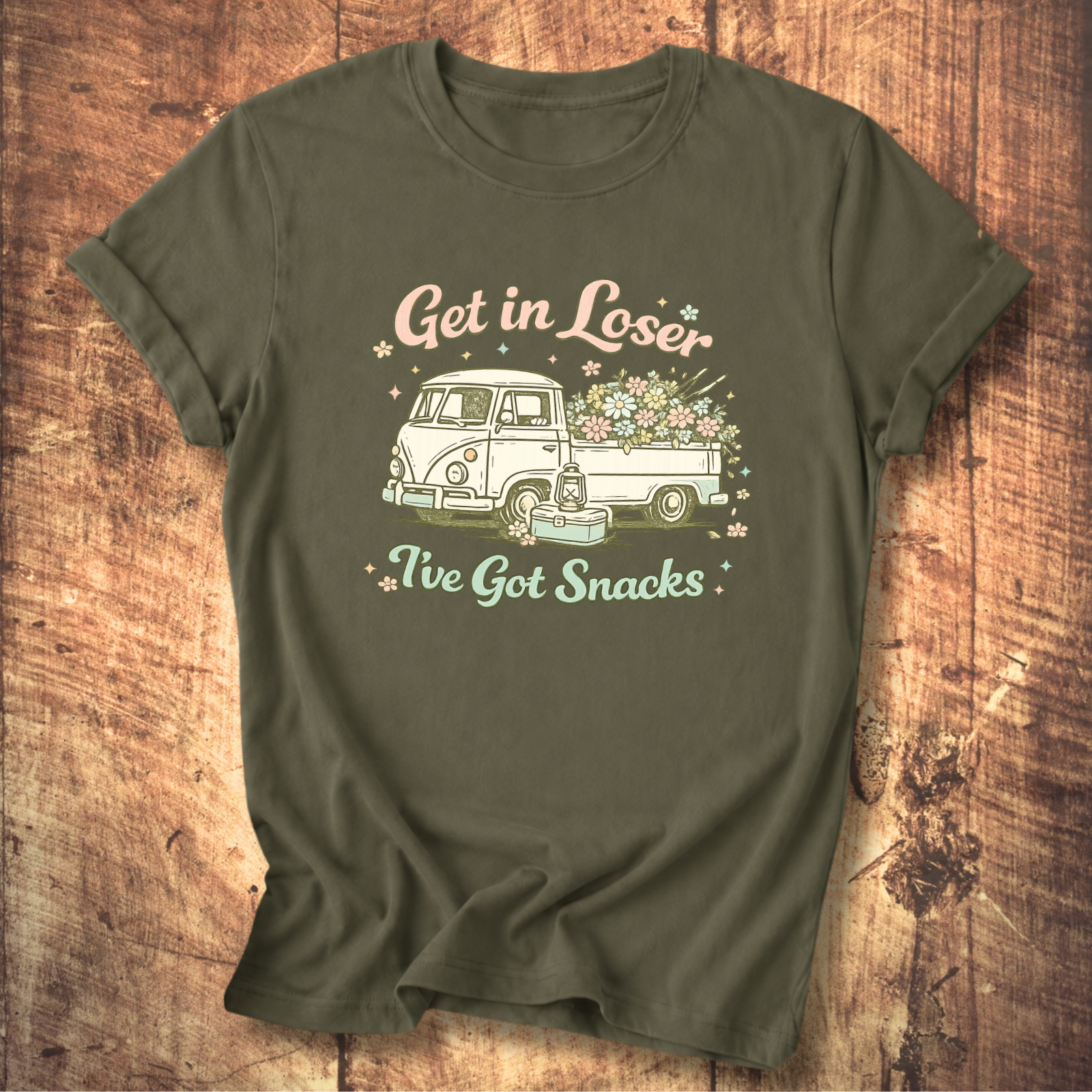 Retro Flower Truck Tee