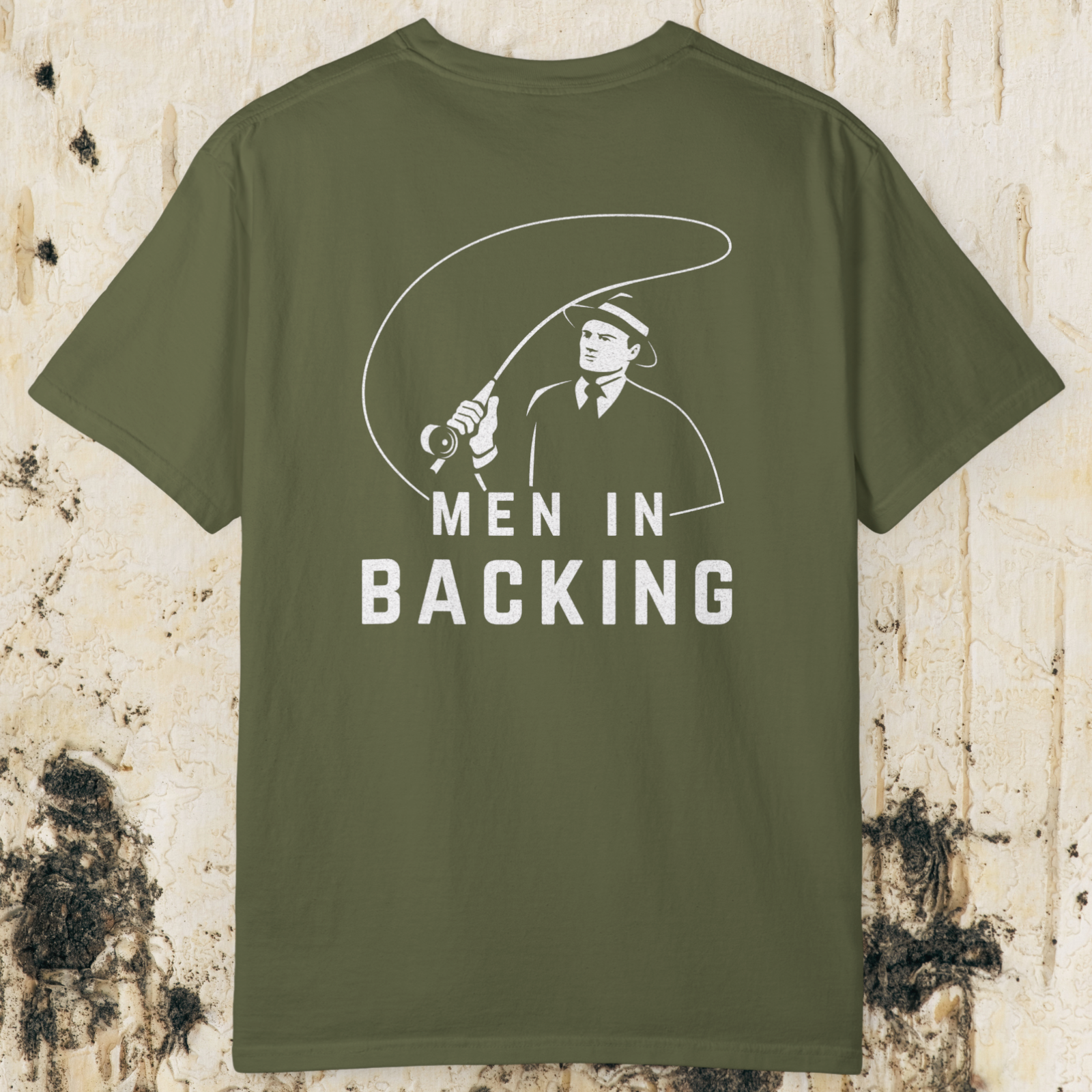 Men In Backing Fly Fishing T-shirt