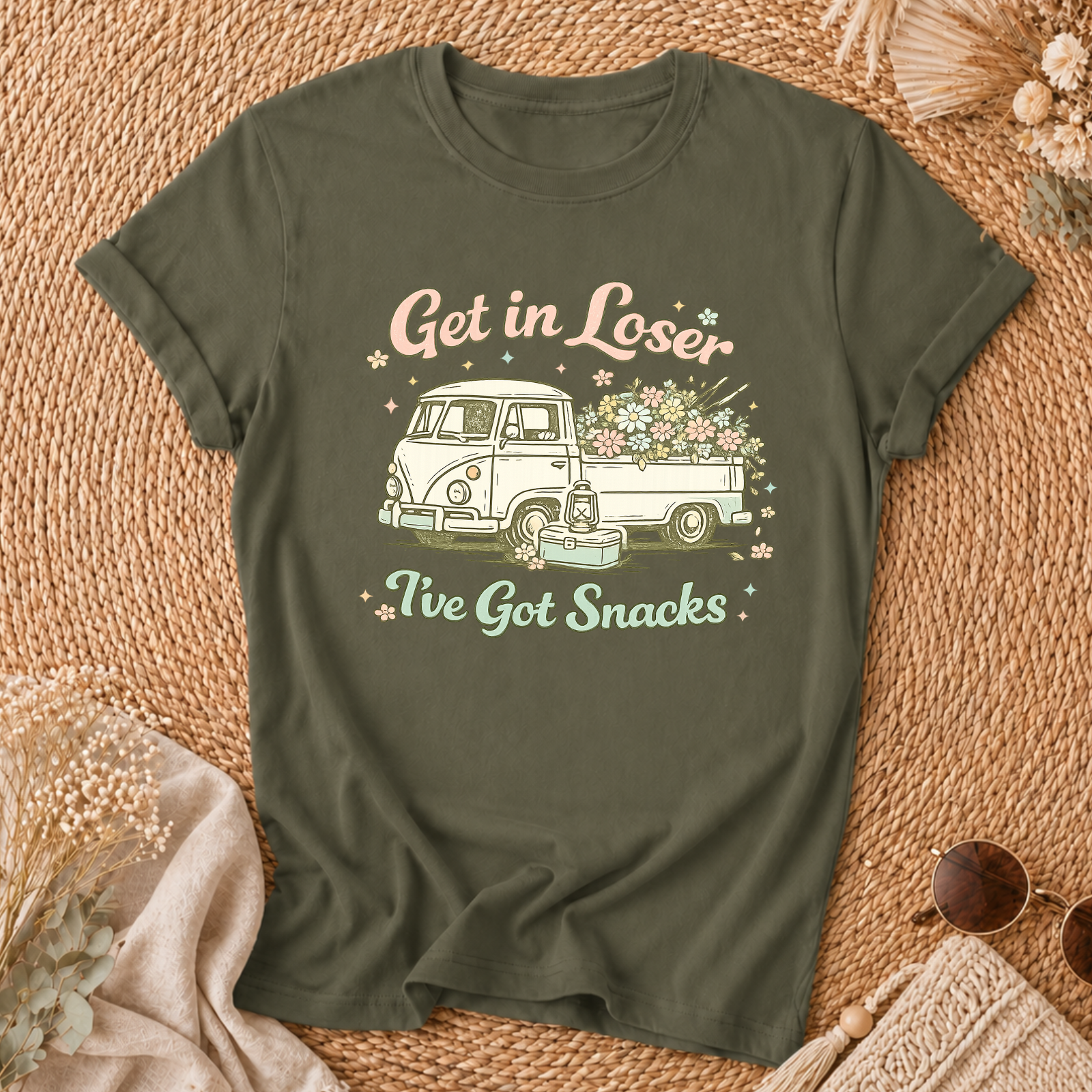 Retro Flower Truck Tee
