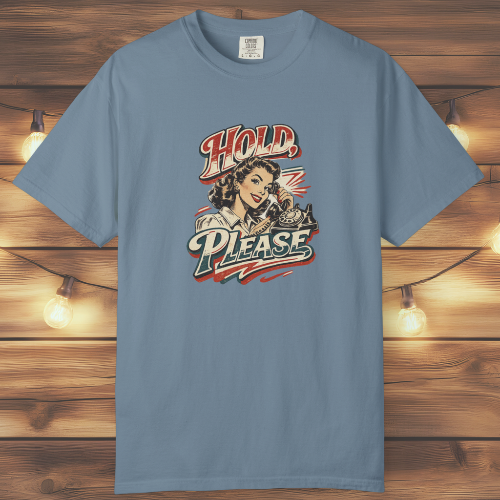 Hold Please Retro Pinup Tee