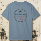 Hook Sets Are Free Fishing Back Print T-Shirt | Garment-Dyed Unisex Tee