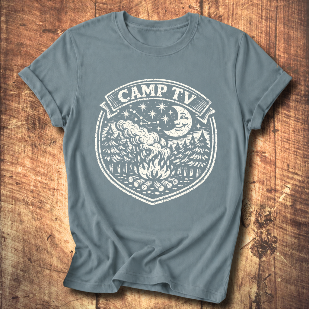 Camp TV Linocut T-shirt