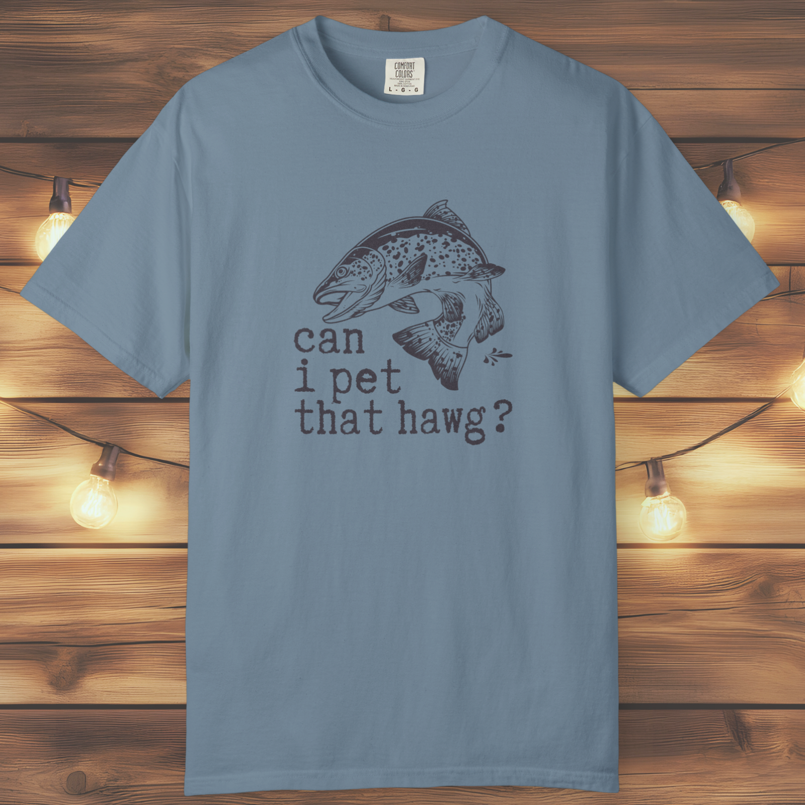 Can I Pet That Hawg? Trout Graphic T-Shirt