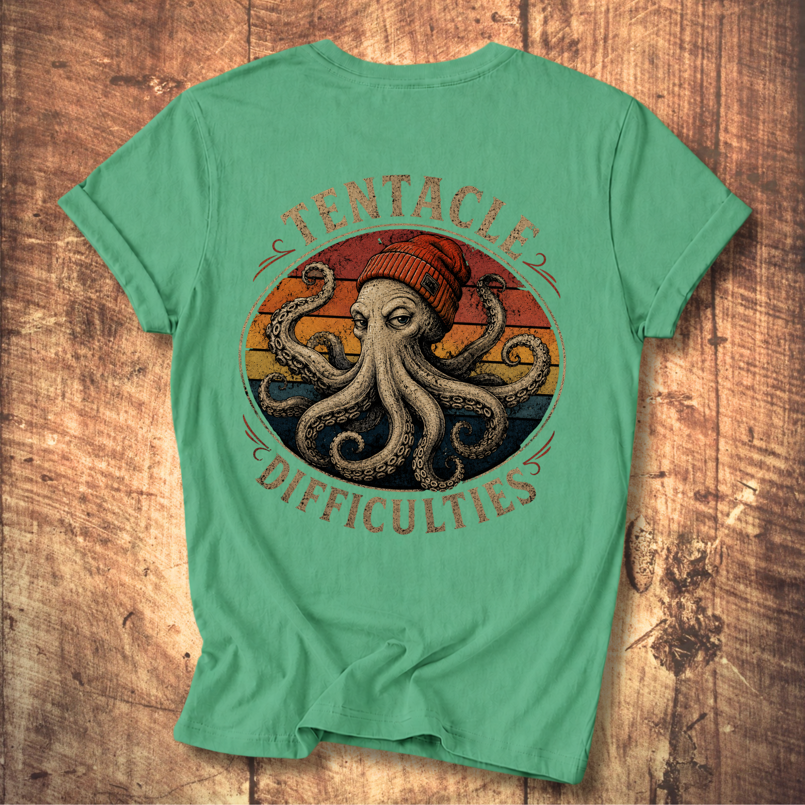 Tentacle Difficulties Back Print Tee