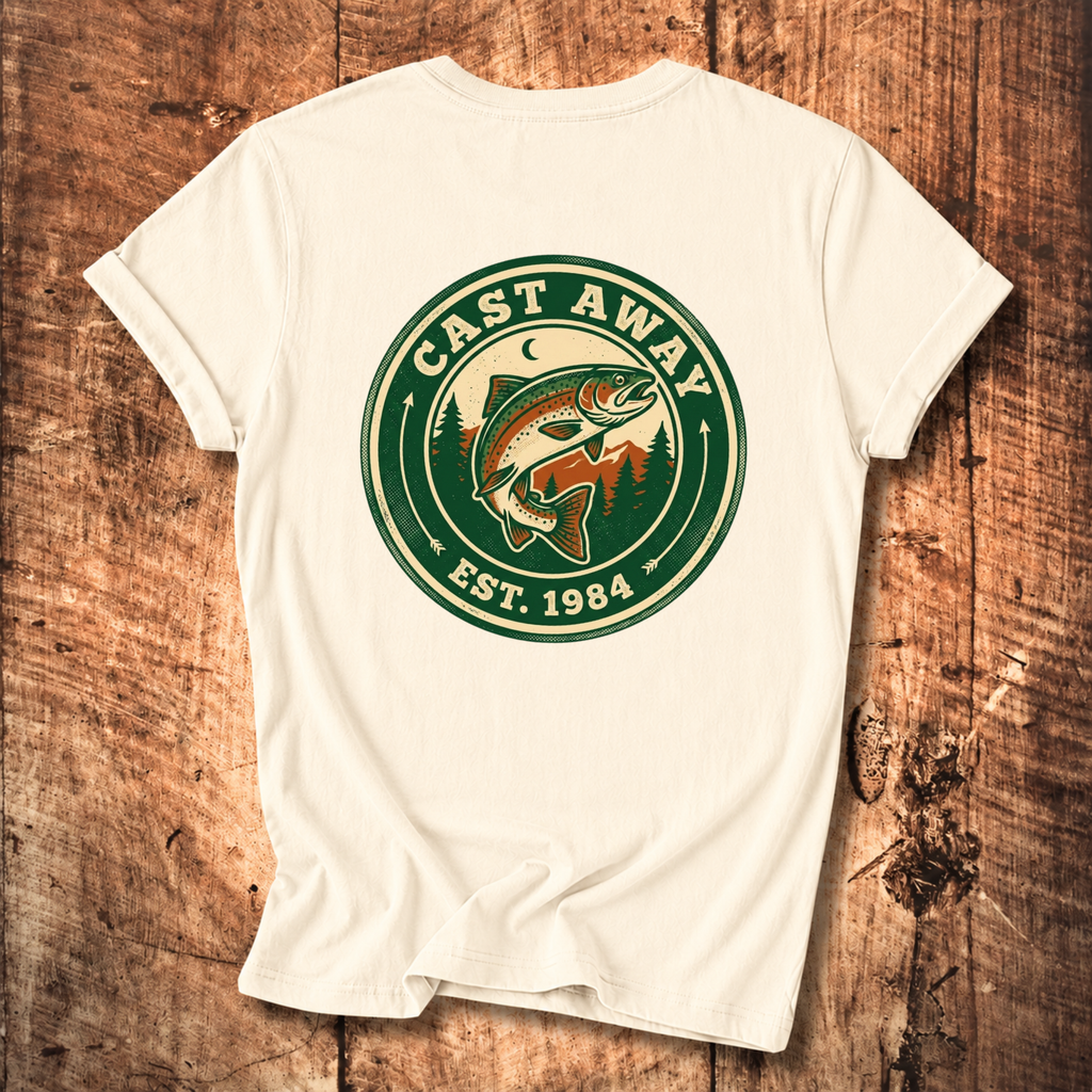 Cast Away Fishing Logo T-Shirt