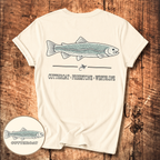 Cutthroat Topography Fly Fishing T-Shirt
