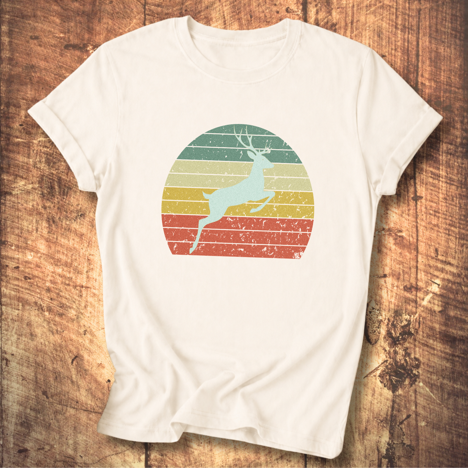 Vintage Sunset Deer T-Shirt