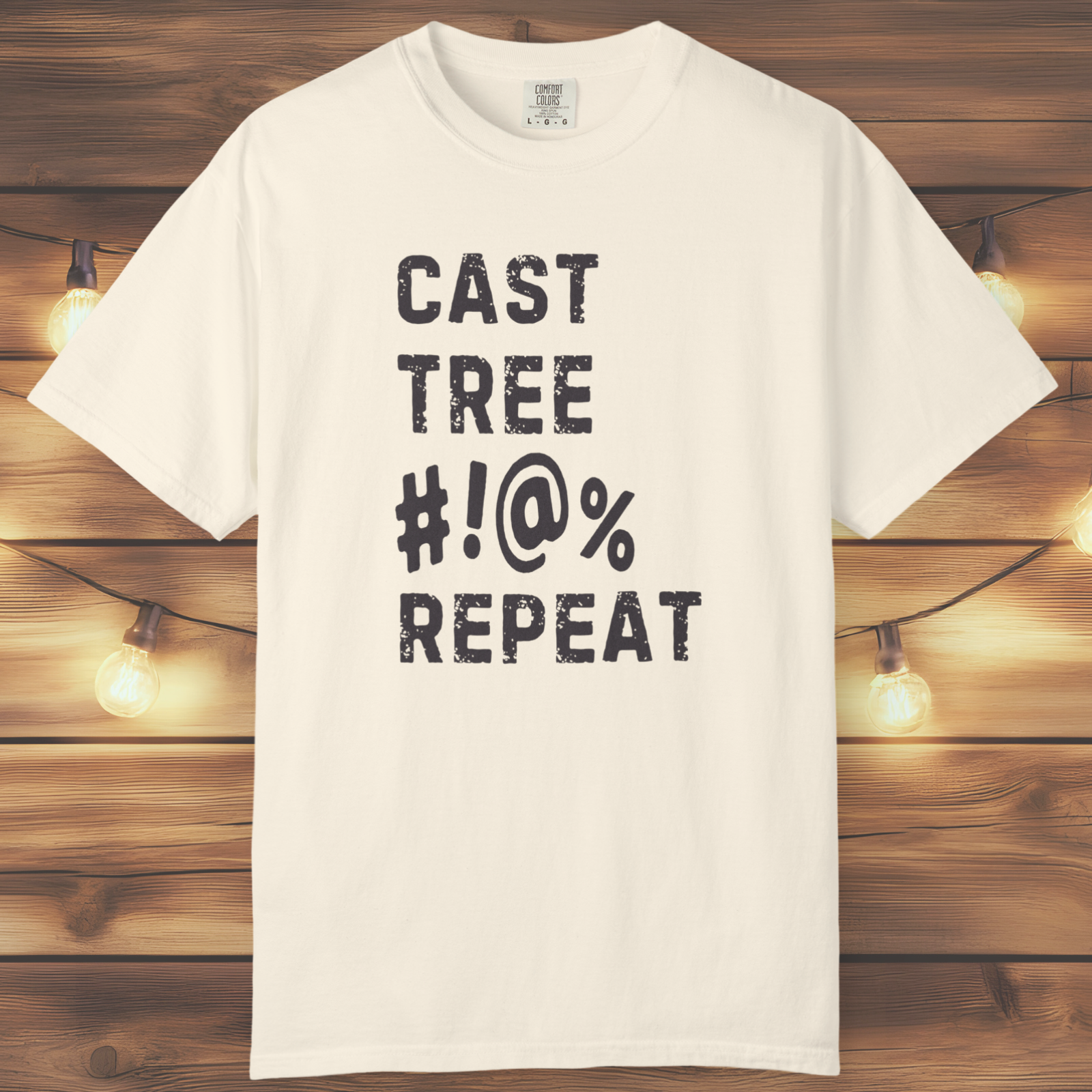“Cast Tree #!@% Repeat” Funny Fly Fishing Tee