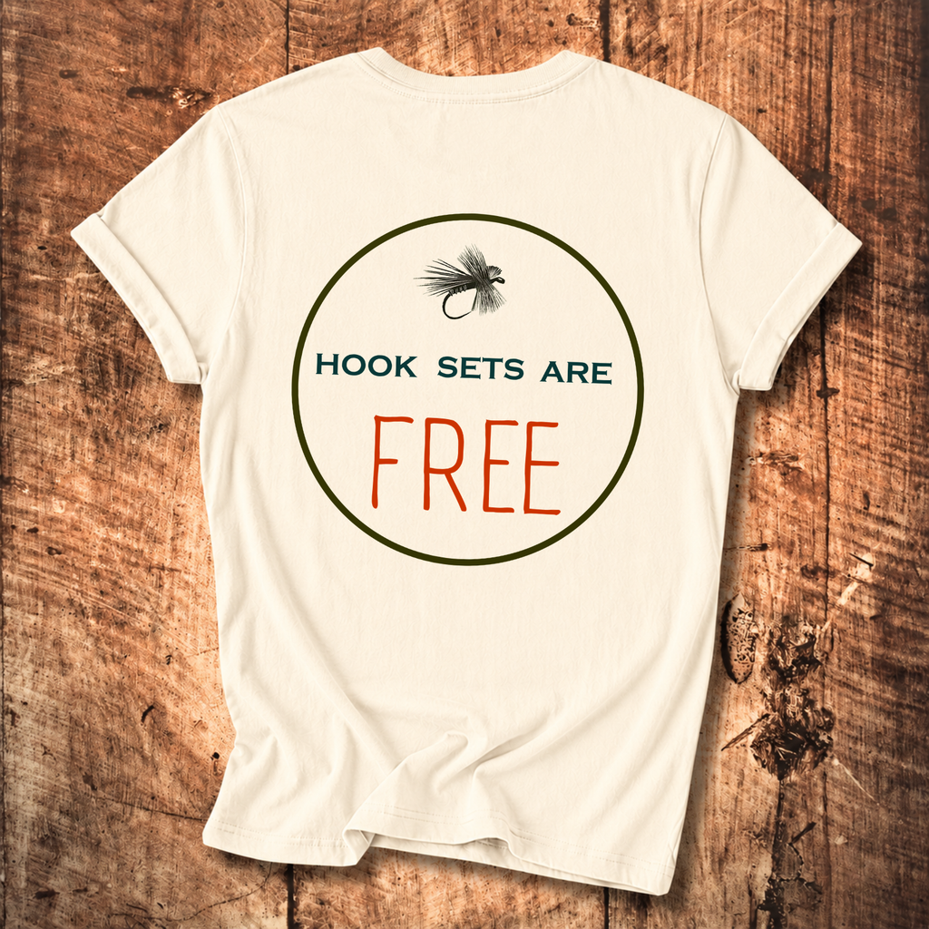 Hook Sets Are Free Fishing Back Print T-Shirt