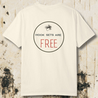 Hook Sets Are Free Fishing Back Print T-Shirt | Garment-Dyed Unisex Tee