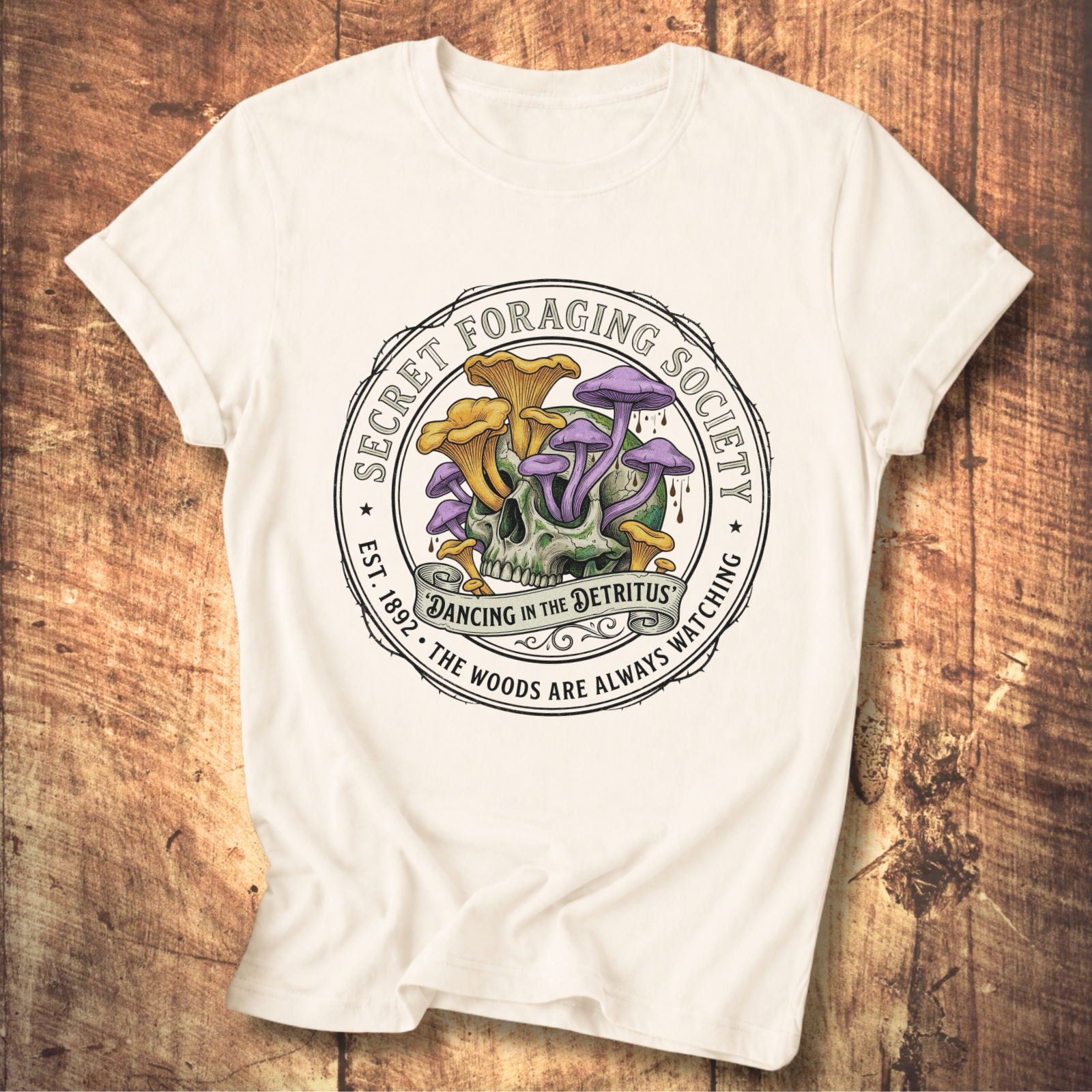 Technicolor Skull Foraging Society T-Shirt
