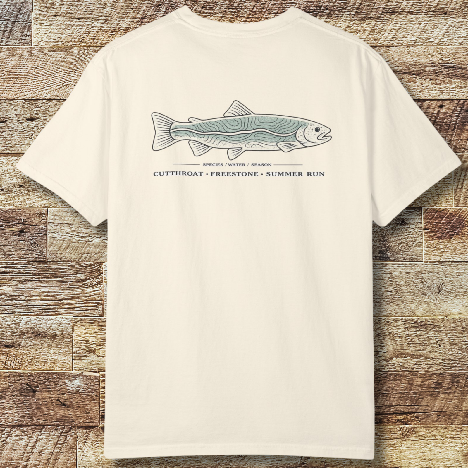 Cutthroat Topography Fly Fishing T-Shirt
