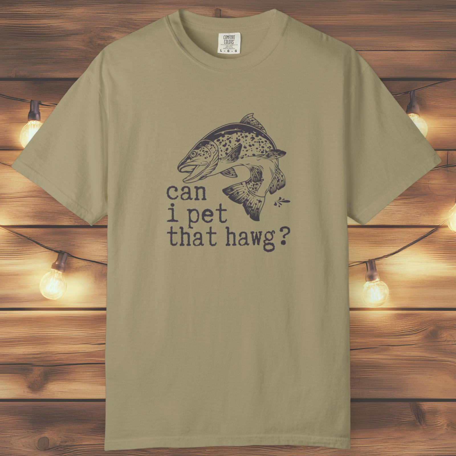 Can I Pet That Hawg? Trout Graphic T-Shirt