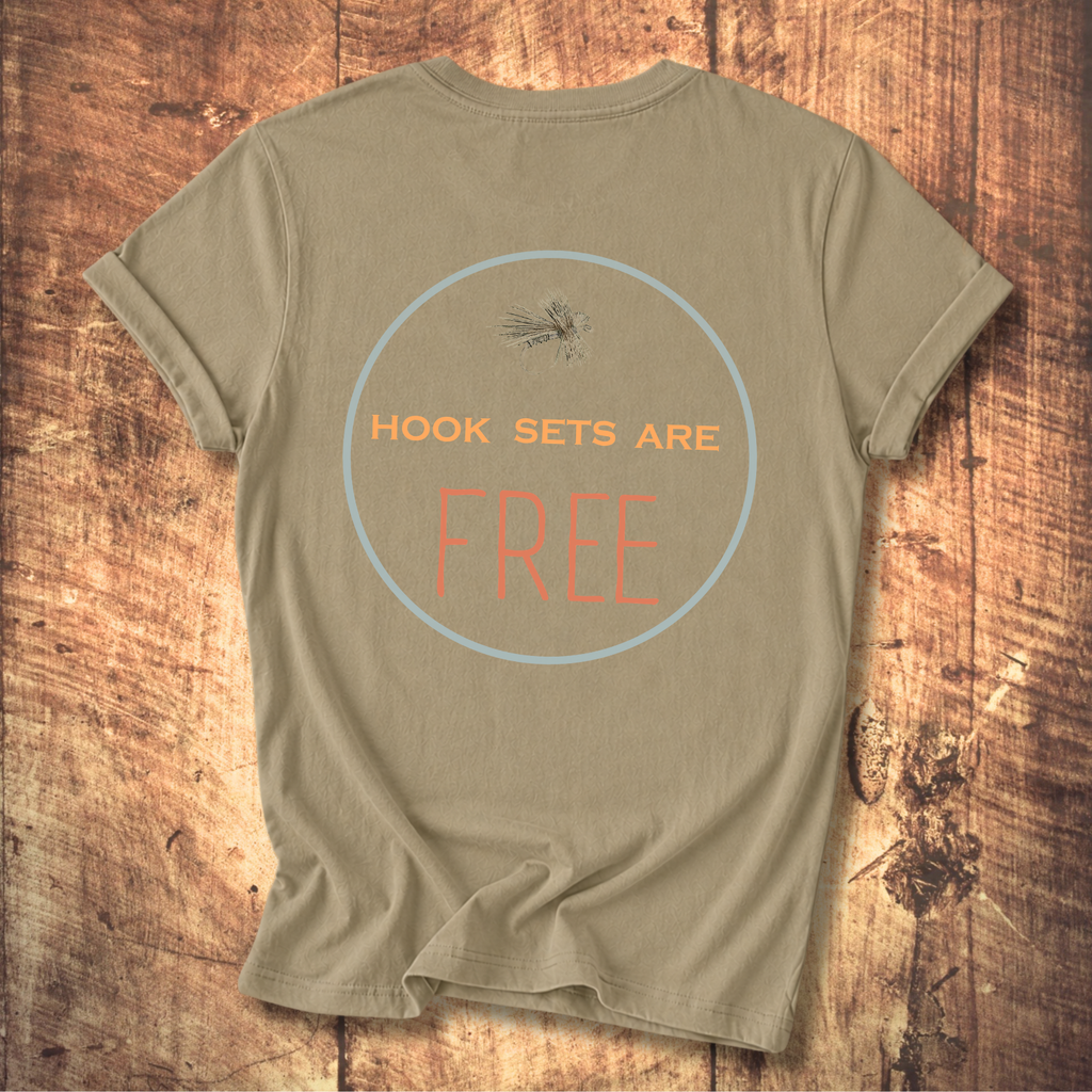Hook Sets Are Free Fishing Back Print T-Shirt